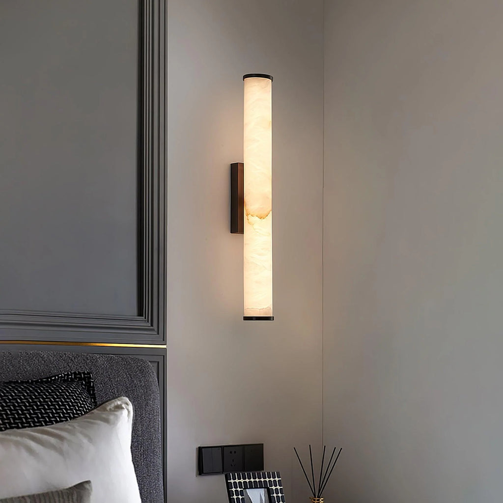 Wall Lamp | Dimmable Brass & Alabaster