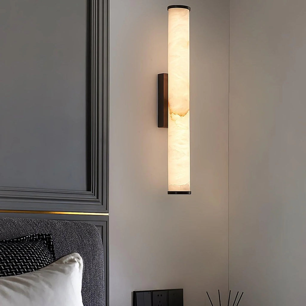 Wall Lamp | Dimmable Brass & Alabaster