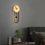Wall Lamp | Hardwired LED Light & Battery Clock