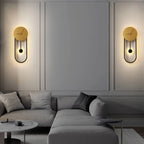 Wall Lamp | Hardwired LED Light & Battery Clock