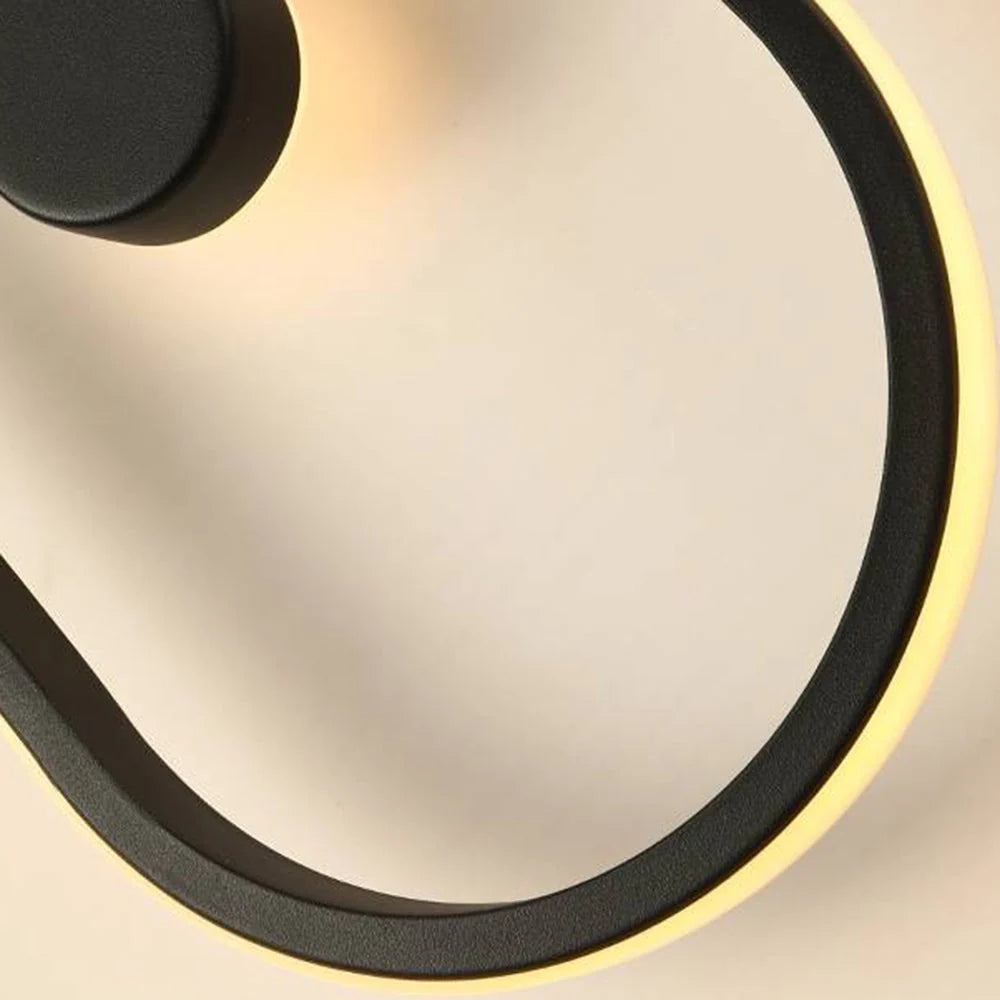 Wall Lamp | Metal & Acrylic With Built-In Clock | Hardwired