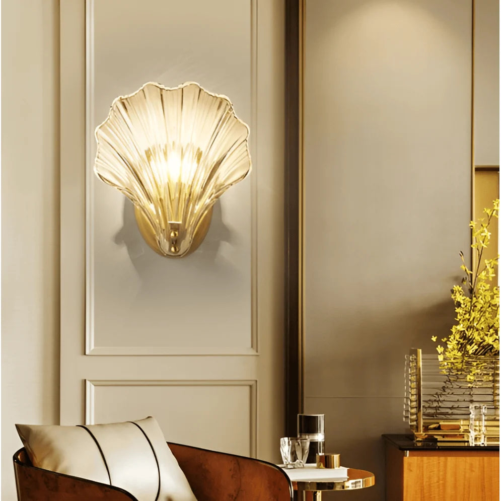 Wall Lamp | Minimalist Glass Shade & Button Switch | 20 cm