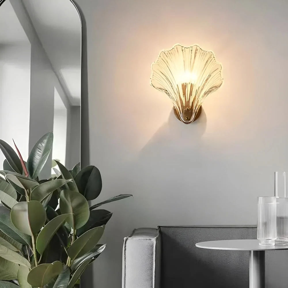 Wall Lamp | Minimalist Glass Shade & Button Switch | 20 cm