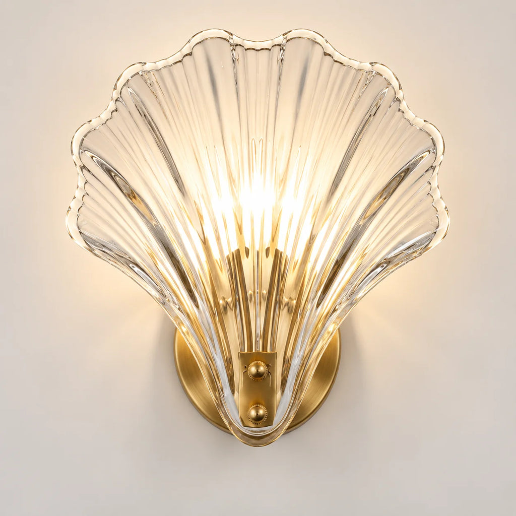 Wall Lamp | Minimalist Glass Shade & Button Switch | 20 cm