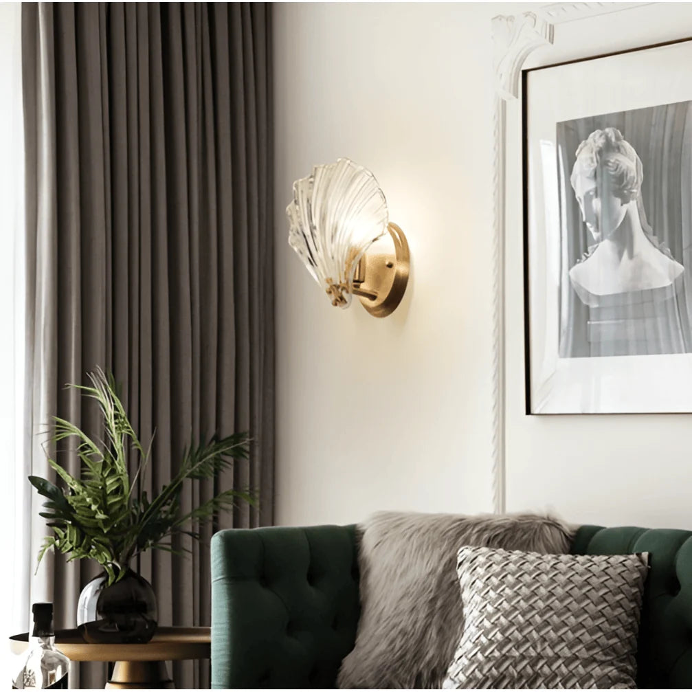 Wall Lamp | Minimalist Glass Shade & Button Switch | 20 cm
