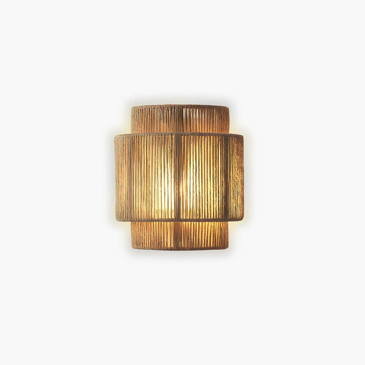 Wall Lamp | Natural Rope & Warm LED Glow | E27 Bulb Included