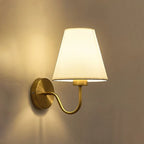 Wall Lamp | Nordic Fabric Shade & Galvanized Metal | Hardwired
