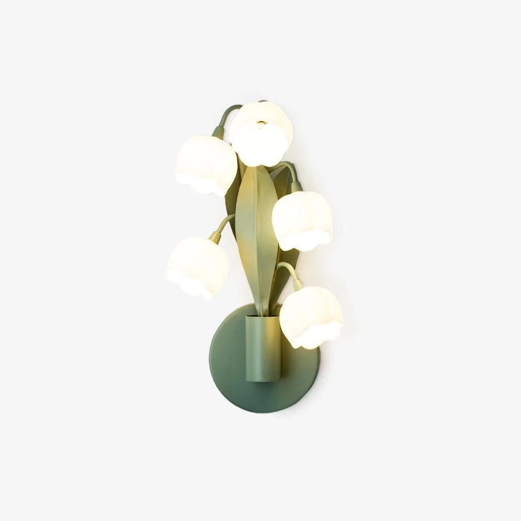 Wall Lamp | Orchid Floral Design & Metal Frame | Hardwired