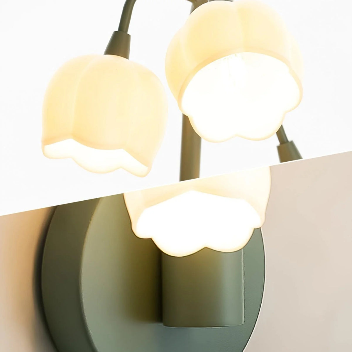 Wall Lamp | Orchid Floral Design & Metal Frame | Hardwired