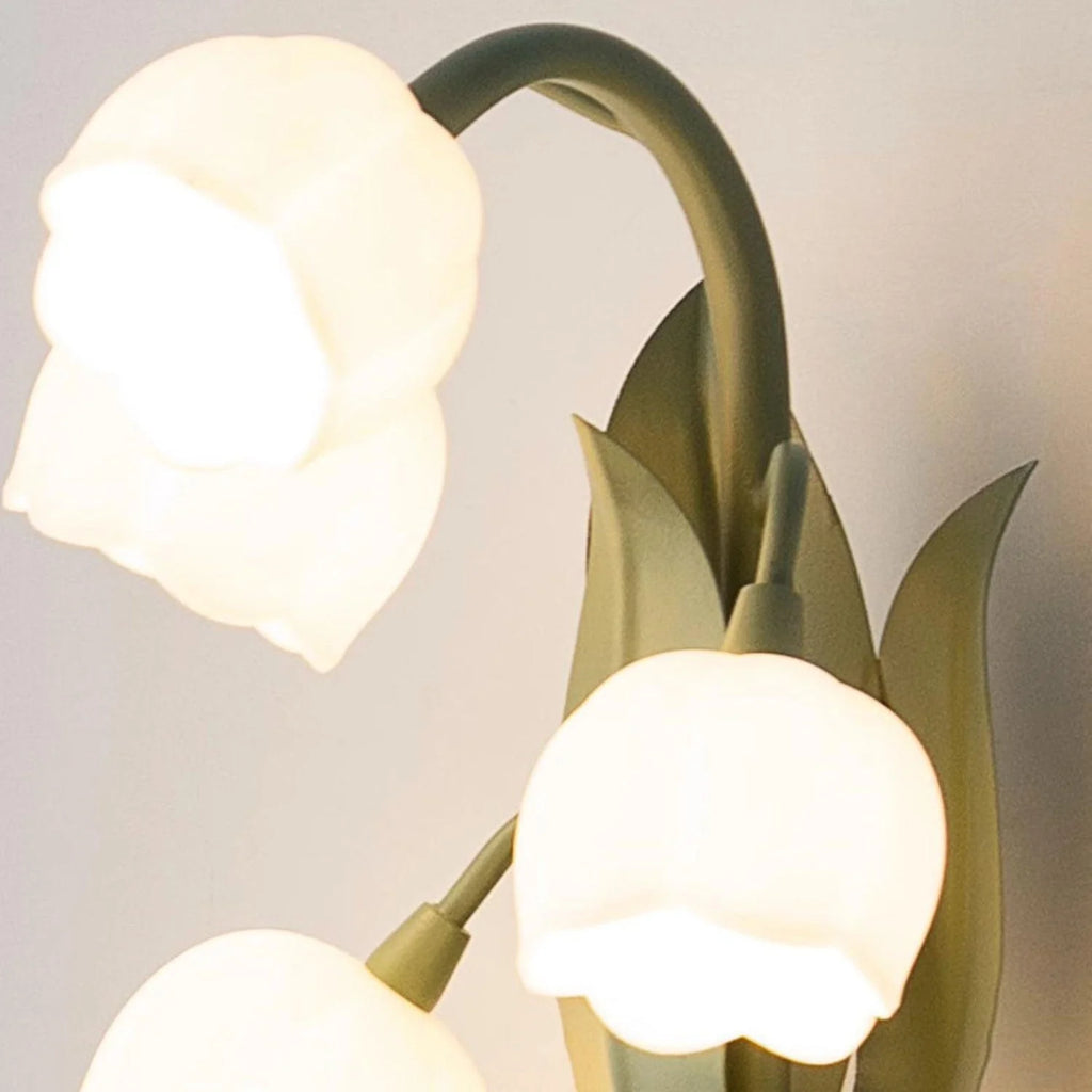 Wall Lamp | Orchid Floral Design & Metal Frame | Hardwired