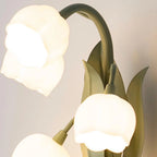 Wall Lamp | Orchid Floral Design & Metal Frame | Hardwired
