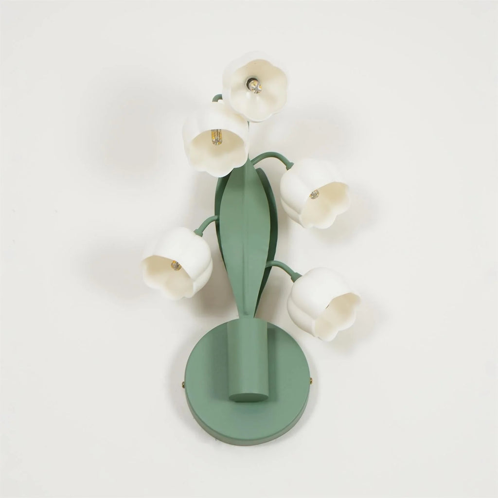 Wall Lamp | Orchid Floral Design & Metal Frame | Hardwired