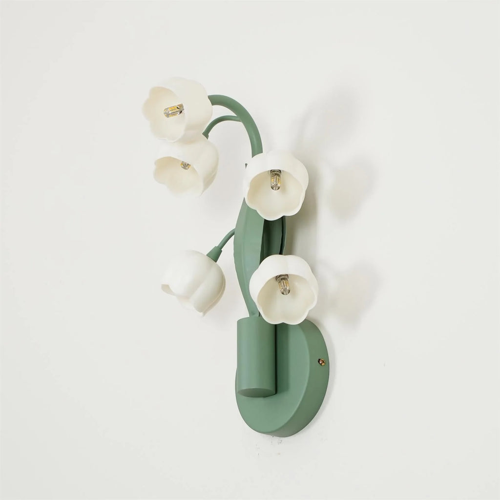 Wall Lamp | Orchid Floral Design & Metal Frame | Hardwired