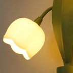 Wall Lamp | Orchid Floral Design & Metal Frame | Hardwired