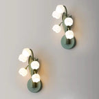 Wall Lamp | Orchid Floral Design & Metal Frame | Hardwired
