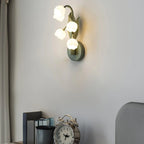 Wall Lamp | Orchid Floral Design & Metal Frame | Hardwired