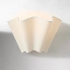 Wall Lamp | Scalloped Linen Shade & Dimmable | E26/E27 Compatible