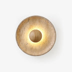 Wall Lamp with Travertine Disc