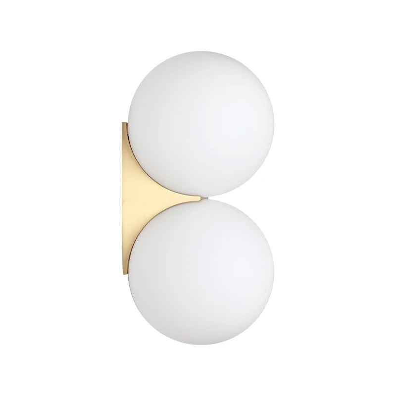 Wall Light | Gold-Plated & Dual Glass Shades