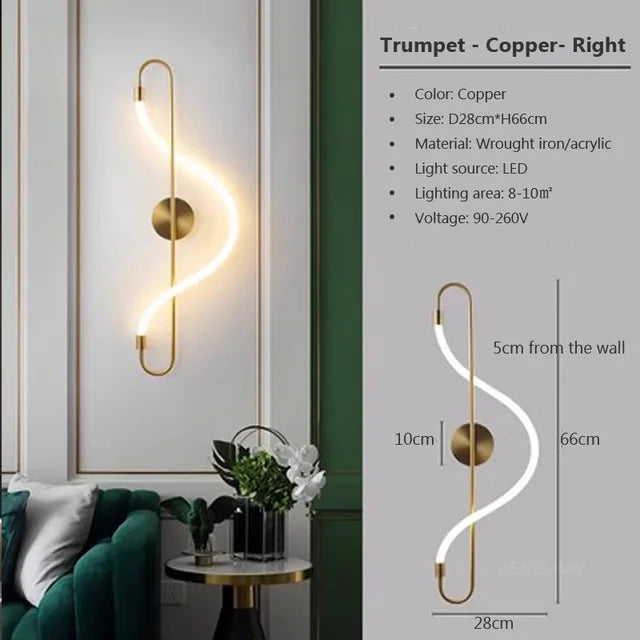 Wall Light | Integrated Warm White LED Iron & Acrylic | Matte Black