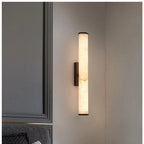 Wall Light | Marble-Effect & Copper Trim | Warm White LED