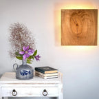 Wall Light | Square Wood-Effect Design | Indirect Lighting