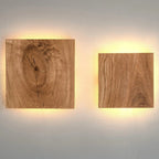 Wall Light | Square Wood-Effect Design | Indirect Lighting