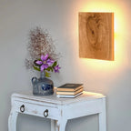 Wall Light | Square Wood-Effect Design | Indirect Lighting