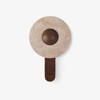 Wall Light | Travertine Shade & Solid Wood