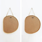 Wall Mirror | Oval Wooden Frame | 45 x 39 cm