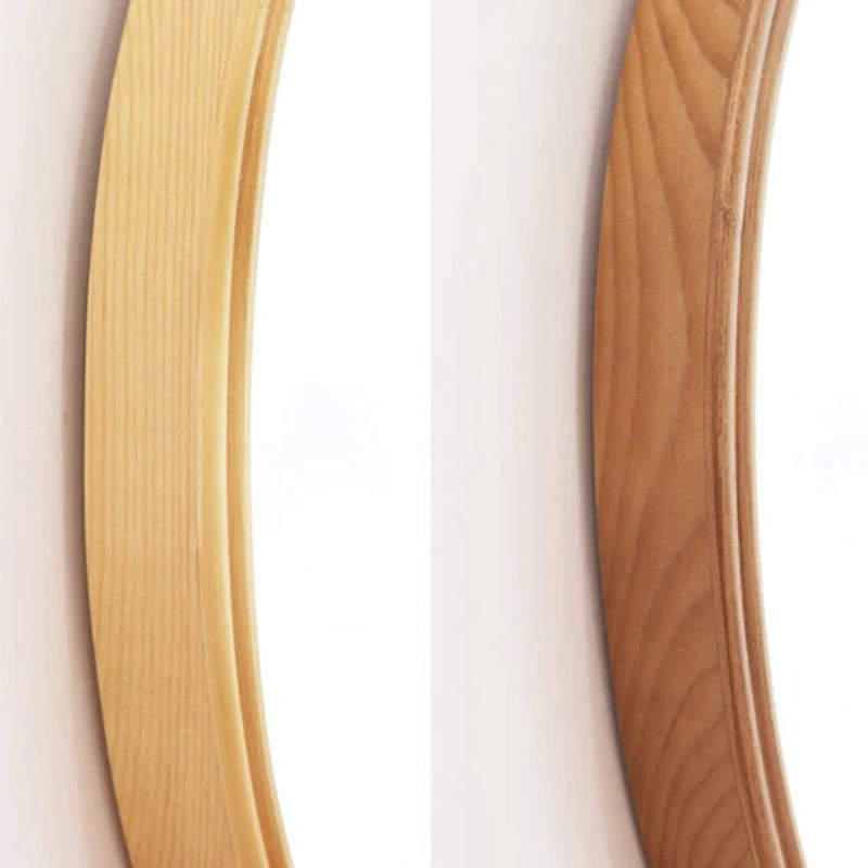 Wall Mirror | Oval Wooden Frame | 45 x 39 cm