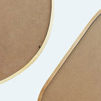 Wall Mirror | Oval Wooden Frame | 45 x 39 cm