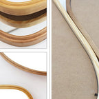 Wall Mirror | Oval Wooden Frame | 45 x 39 cm