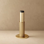 Wall-Mounted Door Stopper | Solid Brass & Rubber Bumper