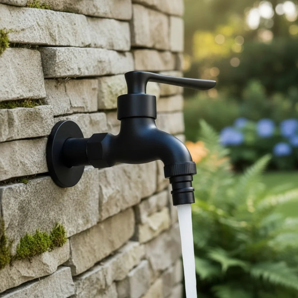 Wall-Mounted Faucet | Solid Brass & Matte Black