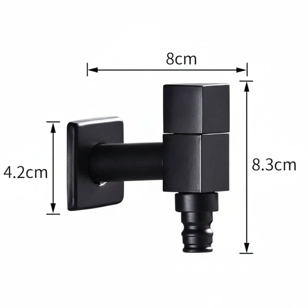 Wall-Mounted Faucet | Solid Brass & Matte Black