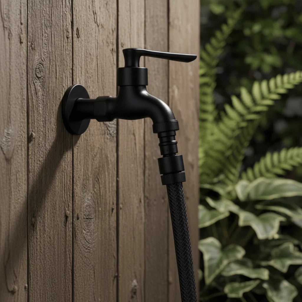 Wall-Mounted Faucet | Solid Brass & Matte Black