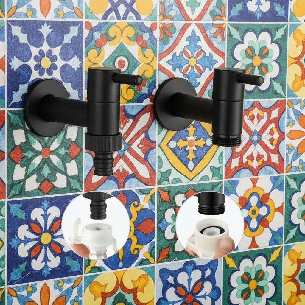Wall-Mounted Faucet | Solid Brass & Matte Black