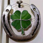 Wall Ornament | Handcrafted Iron & Four-Leaf Clover Design | 10 × 10 cm
