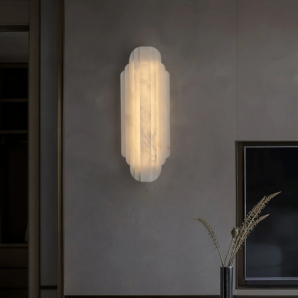 Wall Sconce | Alabaster Integrated LED Warm Light