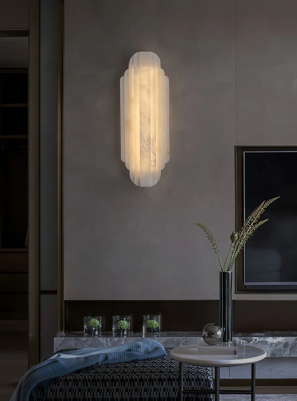 Wall Sconce | Alabaster Integrated LED Warm Light