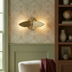 Wall Sconce | Art Deco Moth Design | Resin Construction & Vintage Style