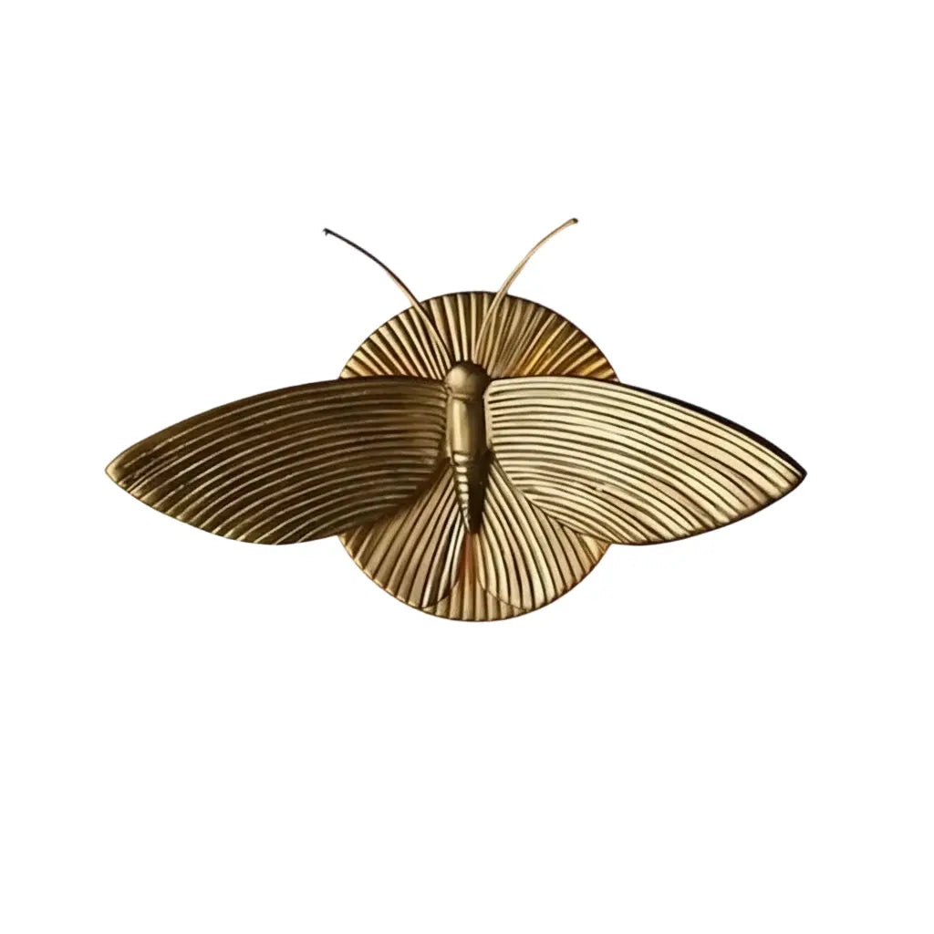 Wall Sconce | Art Deco Moth Design | Resin Construction & Vintage Style