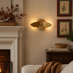 Wall Sconce | Art Deco Moth Design | Resin Construction & Vintage Style