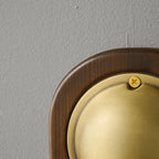 Wall Sconce | Ash Wood & Brass Shade | Compact Accent Lighting