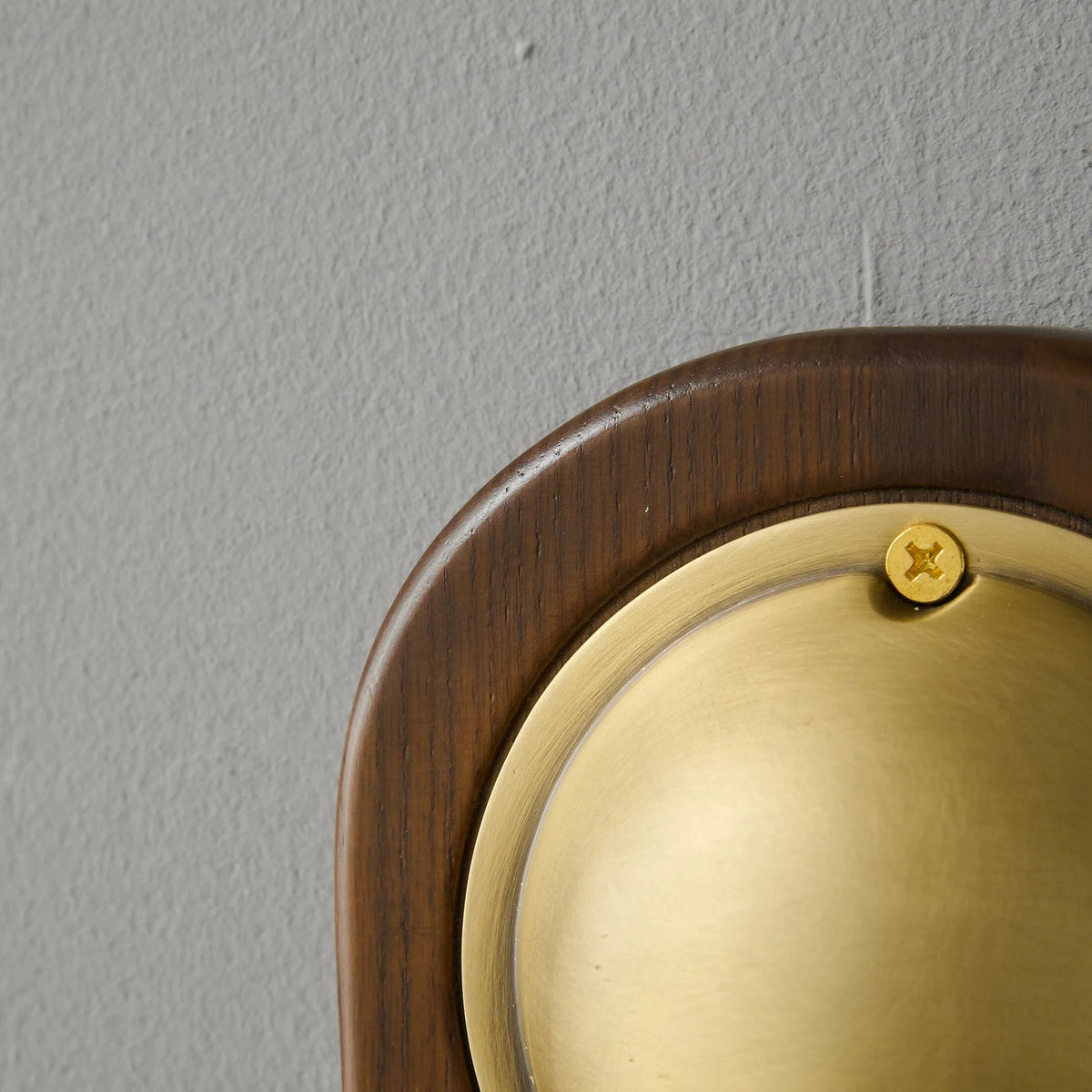 Wall Sconce | Ash Wood & Brass Shade | Compact Accent Lighting