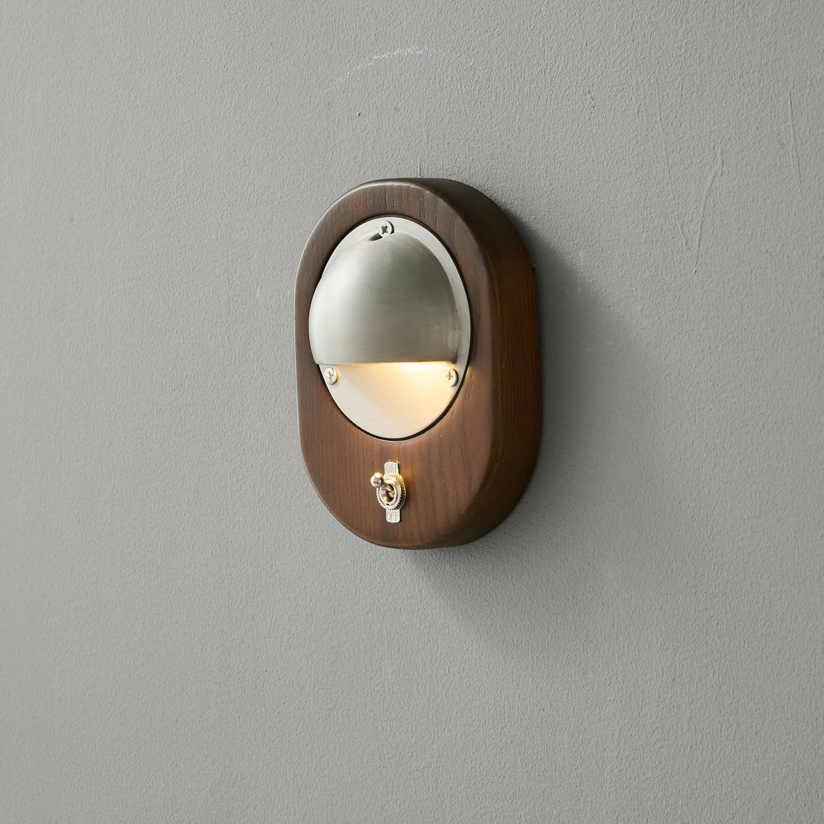 Wall Sconce | Ash Wood & Brass Shade | Compact Accent Lighting