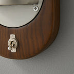Wall Sconce | Ash Wood & Brass Shade | Compact Accent Lighting