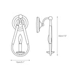 Wall Sconce | Black Iron & Hemp Rope | 33 cm Height
