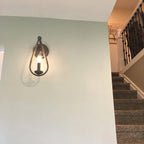 Wall Sconce | Black Iron & Hemp Rope | 33 cm Height